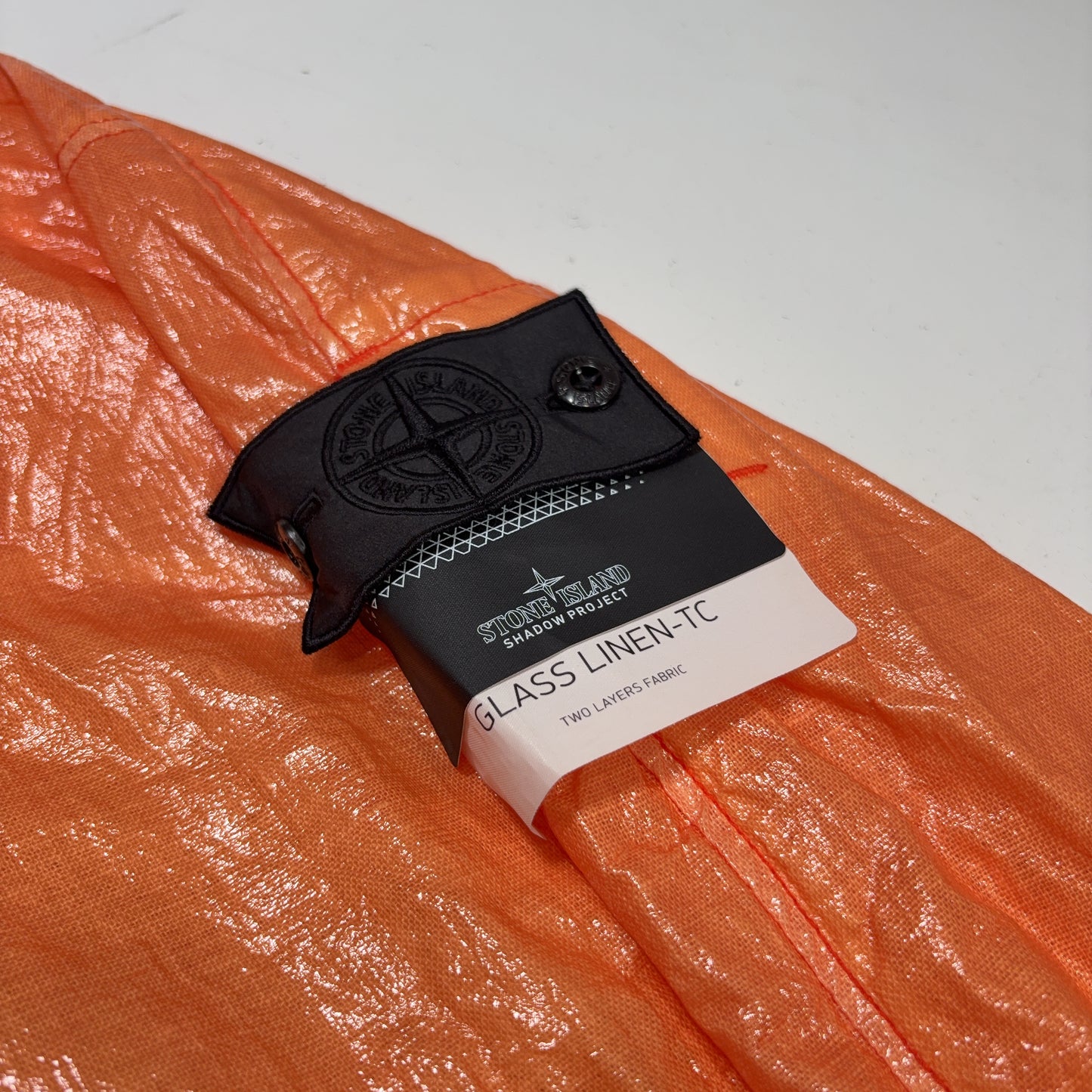 Stone Island Shadow Project Glass Linen-TC Orange Jacket