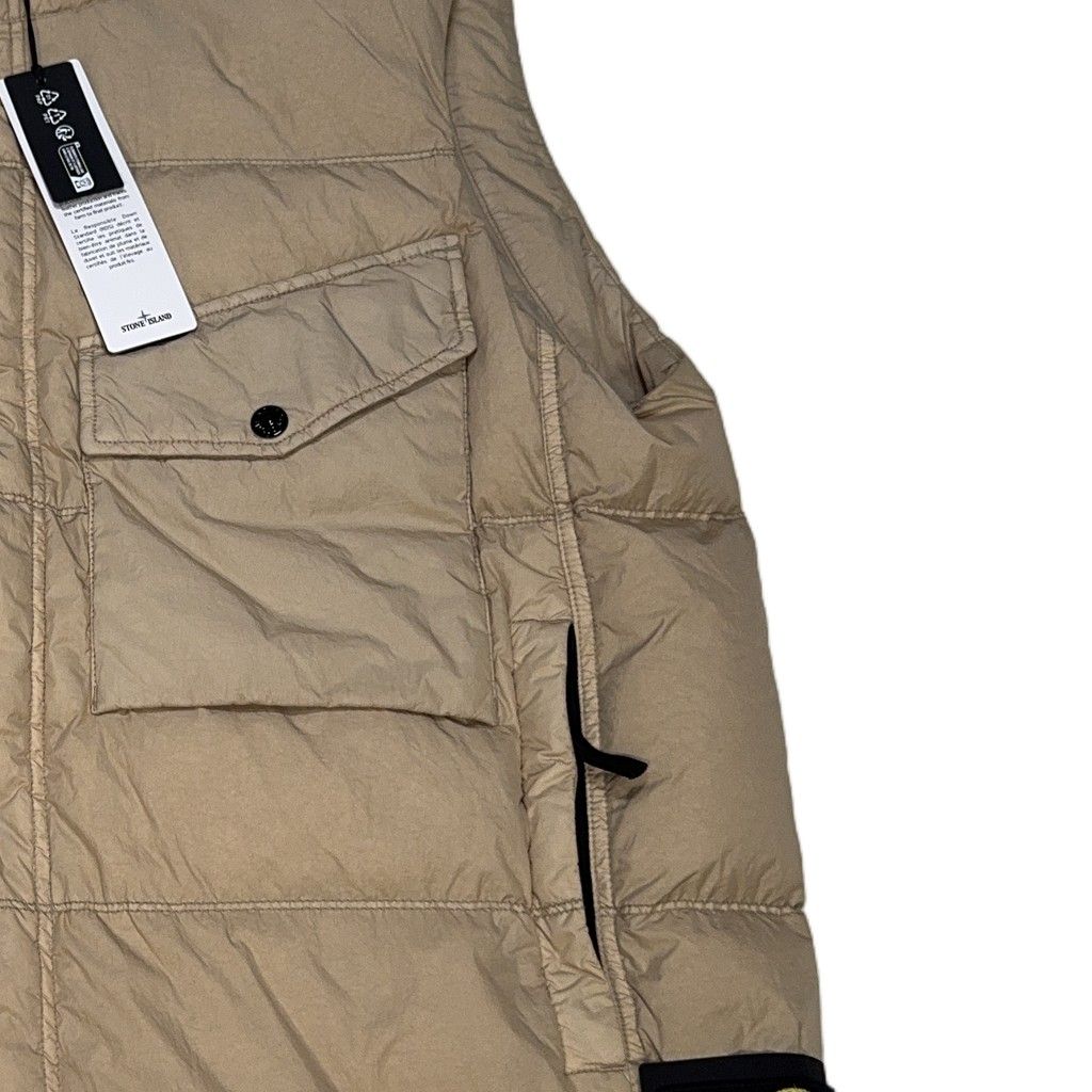 Stone Island Garment Dyed Crinkle Reps NY Down Gilet – Beige