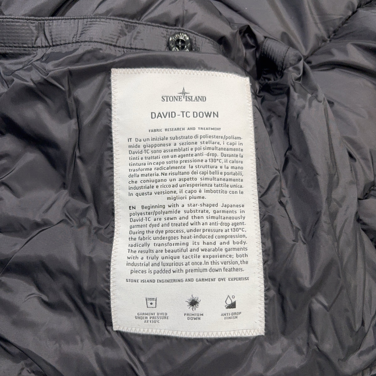 Stone Island David Tc Down Navy Coat