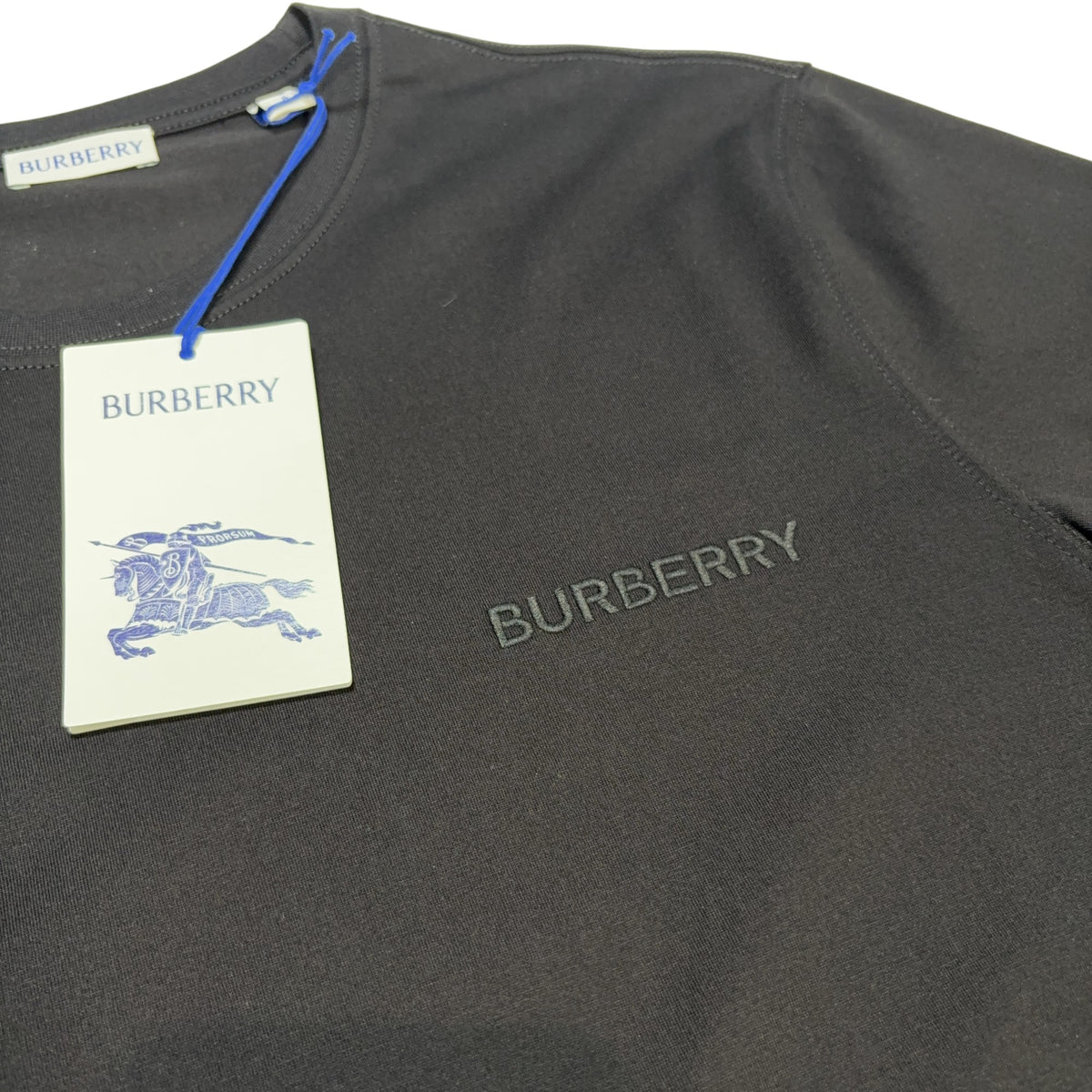 Burberry Embroidered Logo Black T-shirt
