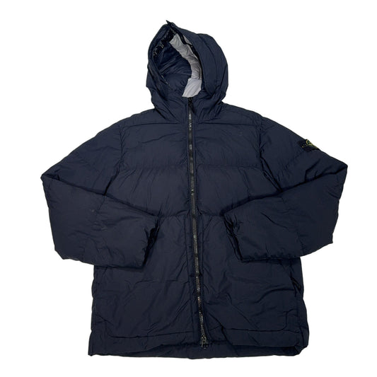 Stone Island Naslan Light Watro Down TC Hooded Puffer Jacket – Navy