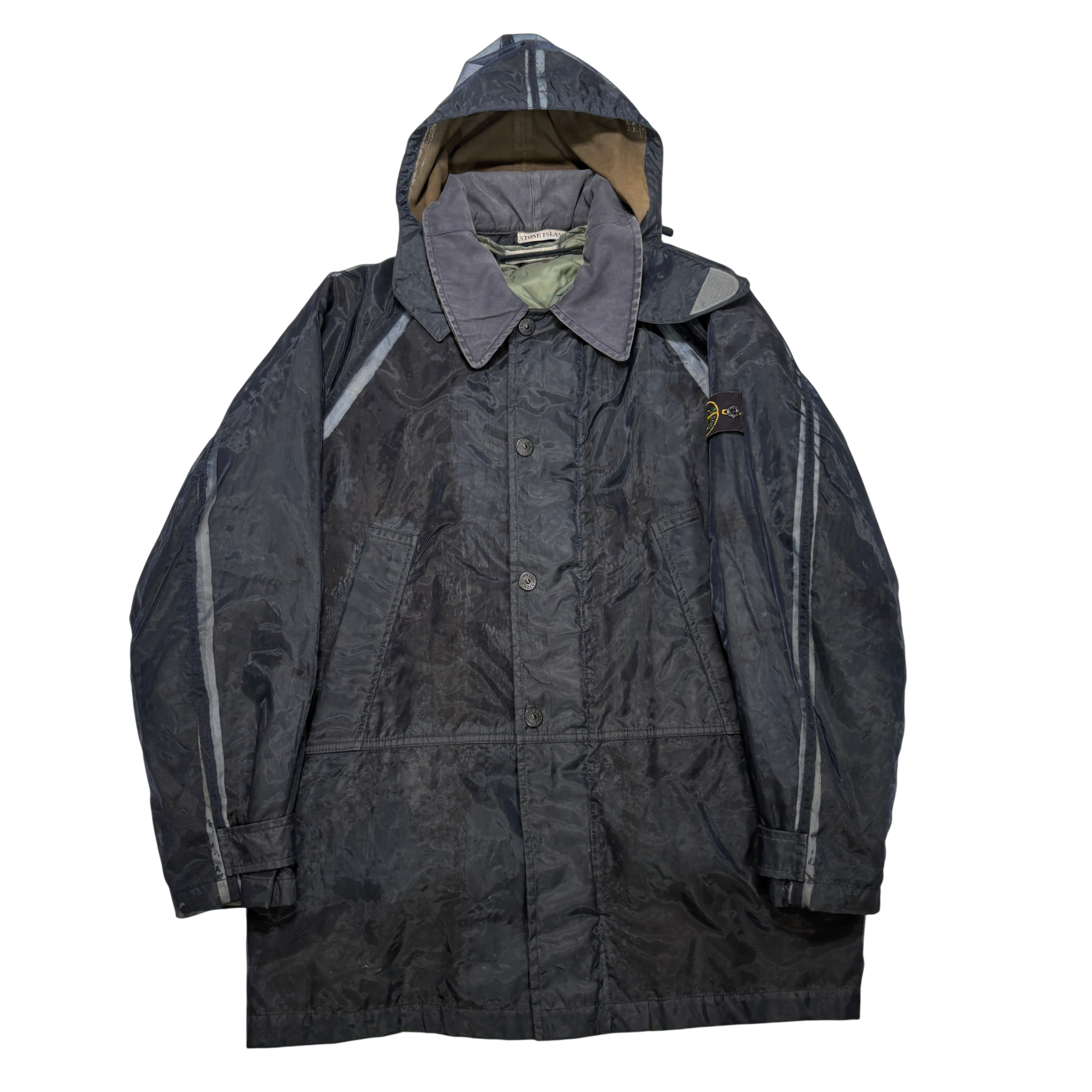 Stone Island Mesh Shimmer Black Coats