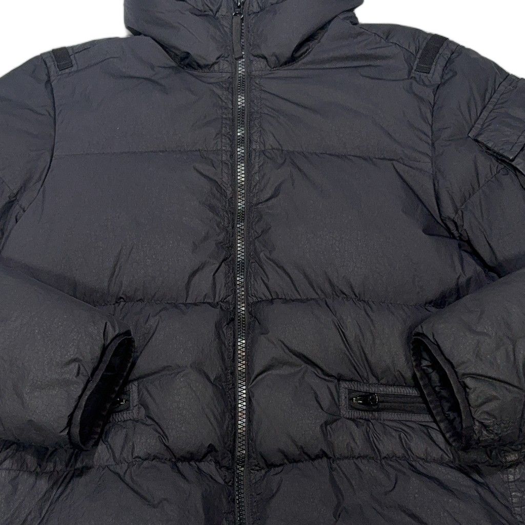 Stone Island Garment Dyed Crinkle Reps R-NY Down Black Coat