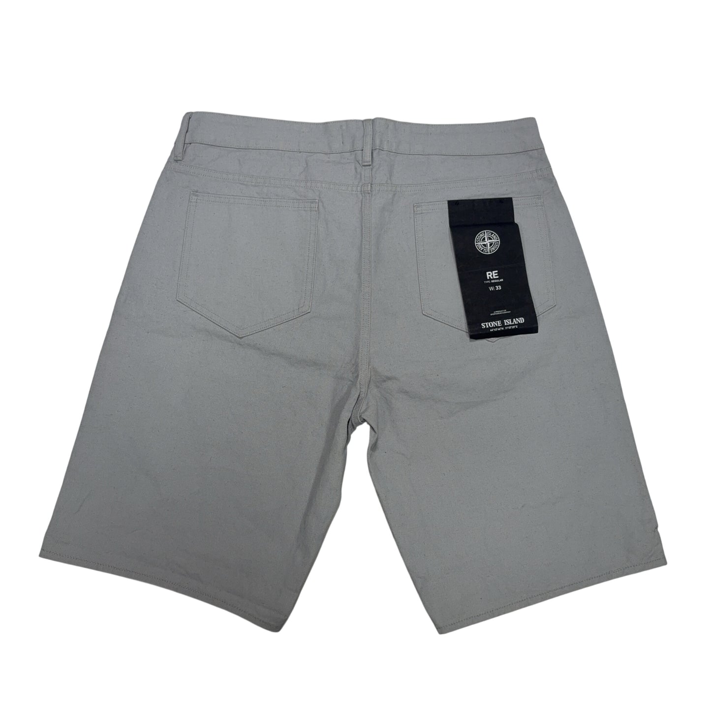 Stone Island Logo Patch Grey Shorts