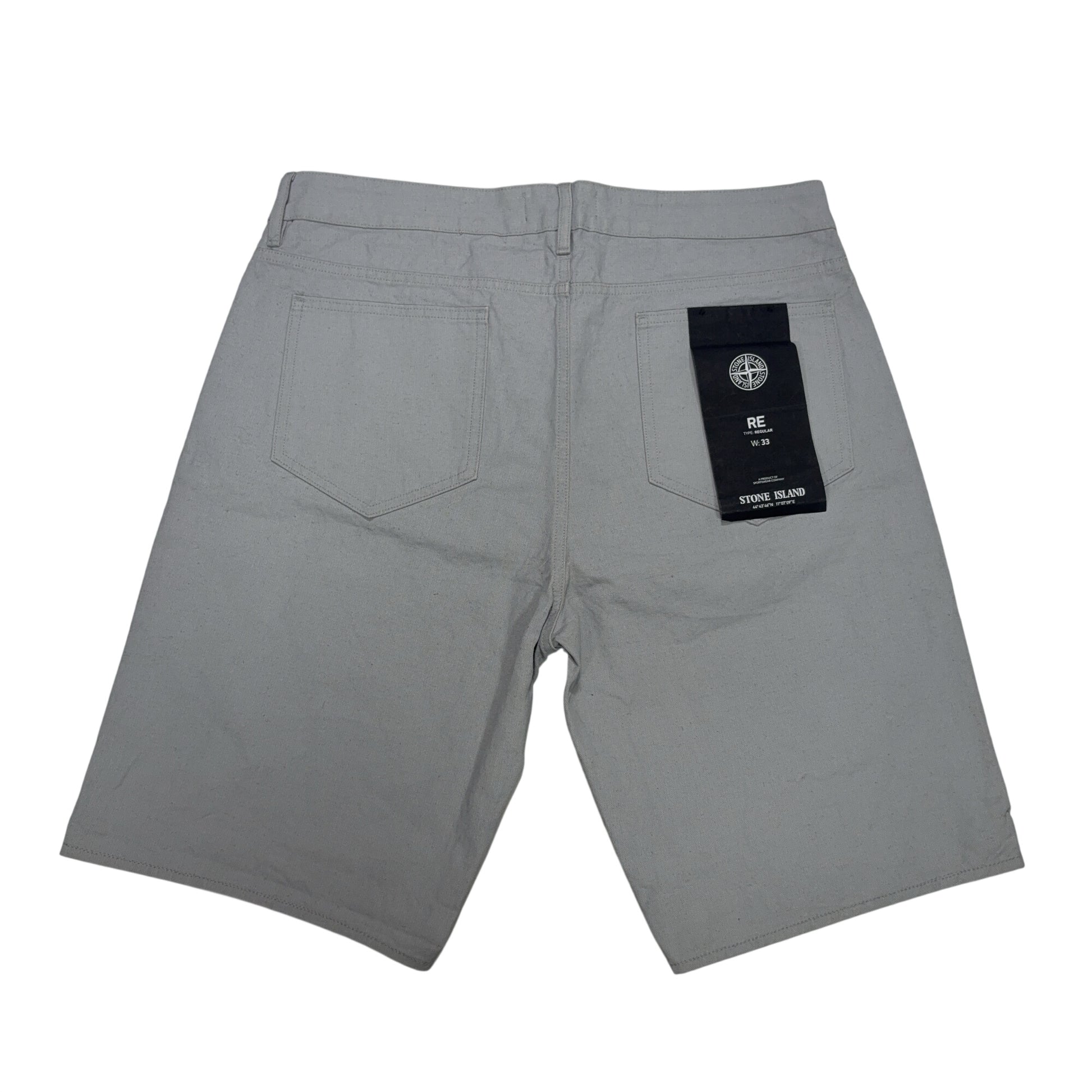 Stone Island Logo Patch Grey Shorts