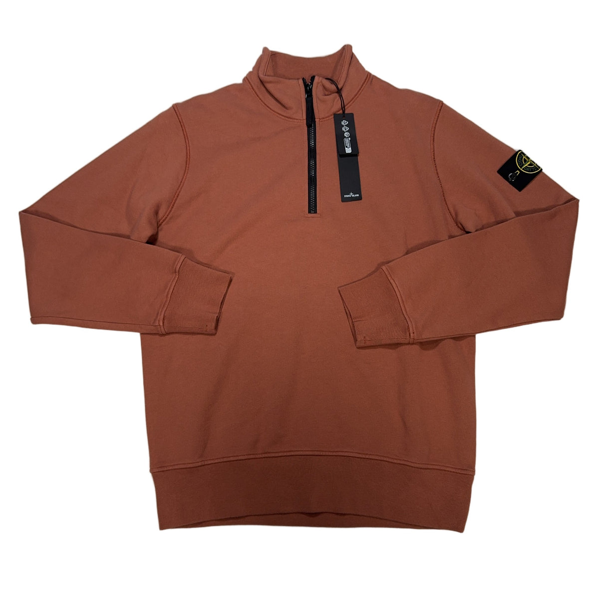 Stone Island Quarter-Zip Sweatshirt – Brown
