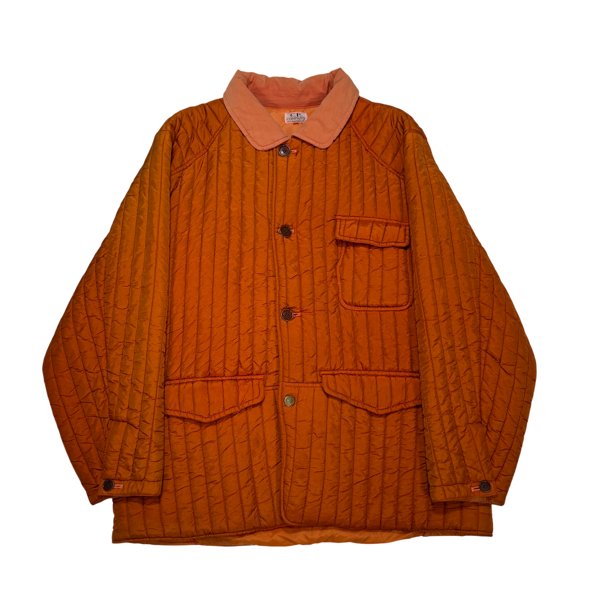 C.p. Company Quilted Vintage Orange Jacket
