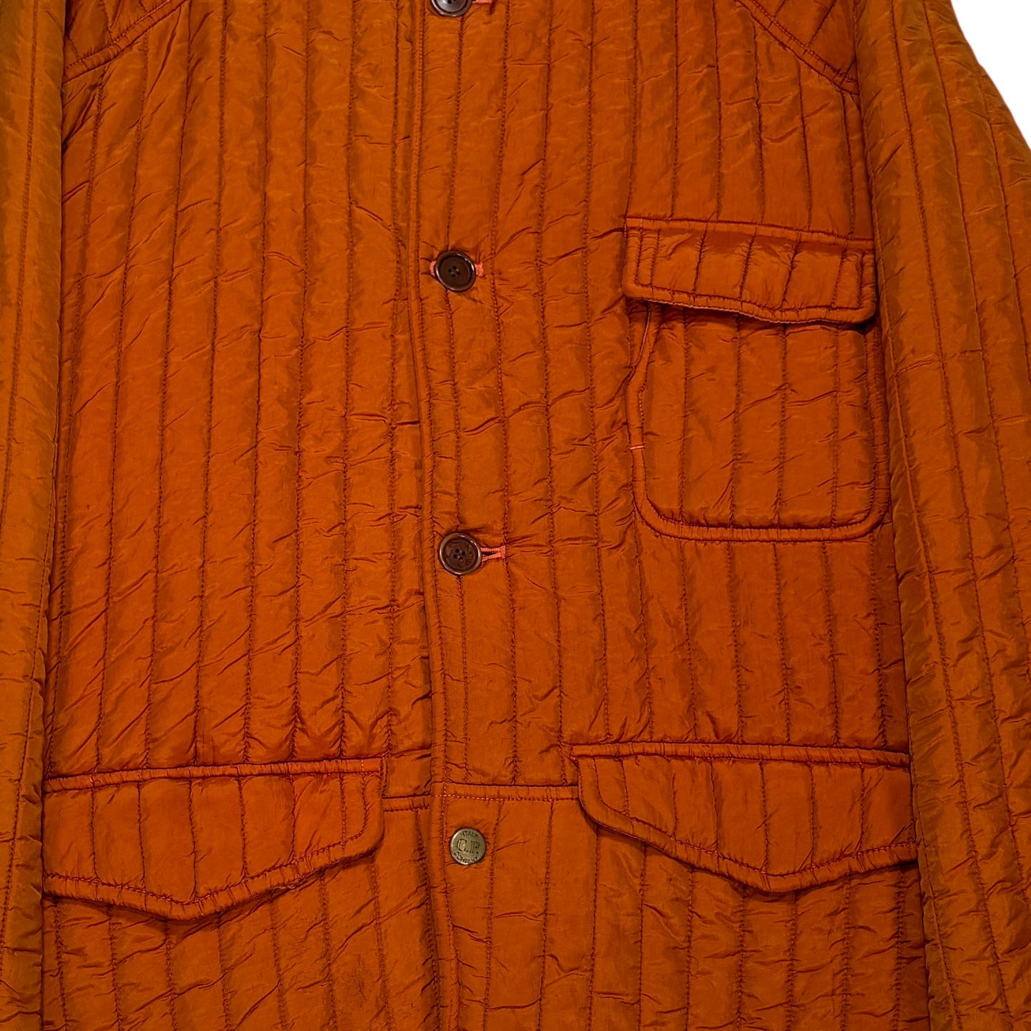 C.p. Company Quilted Vintage Orange Jacket
