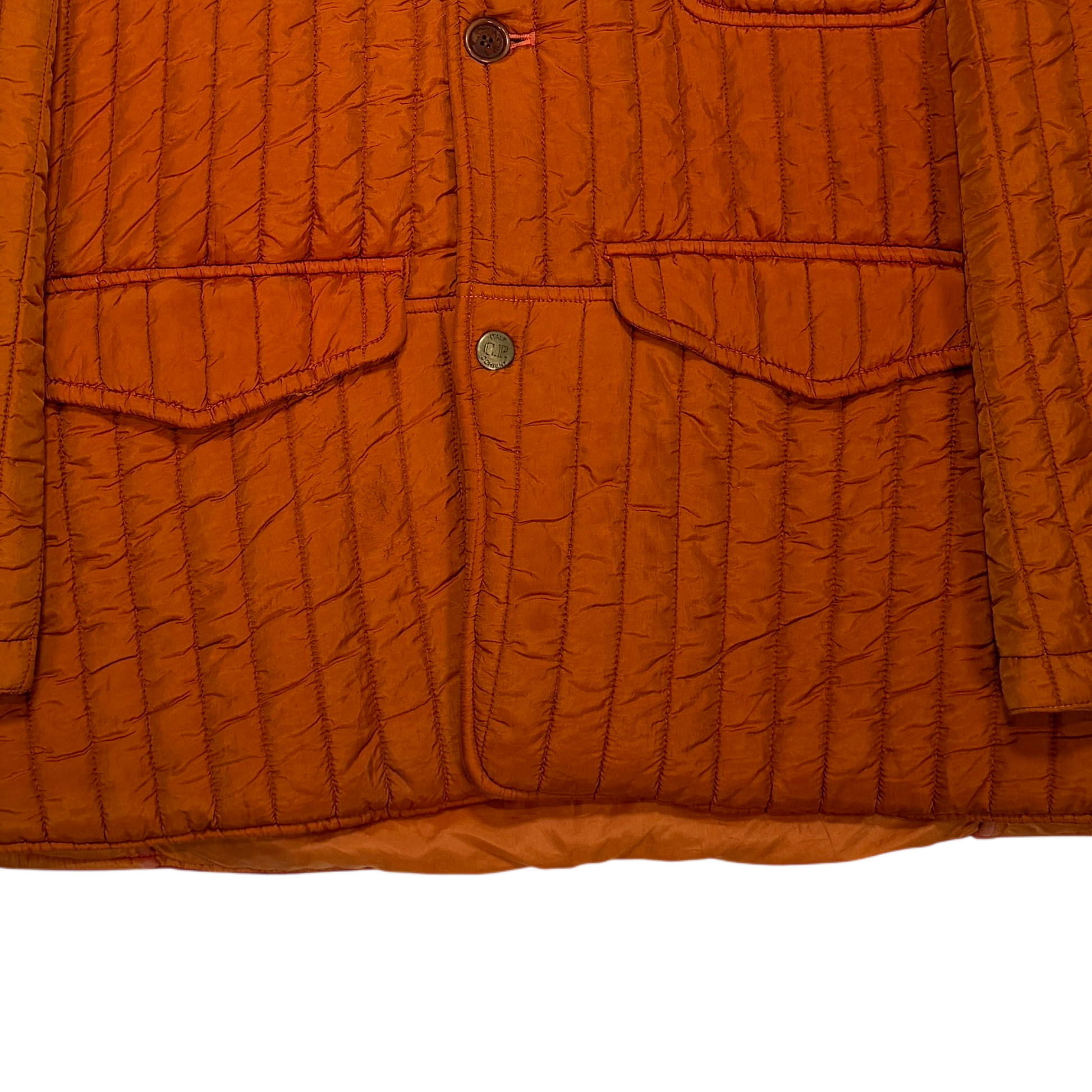 C.p. Company Quilted Vintage Orange Jacket