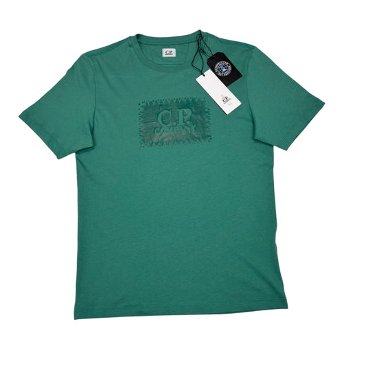 CP Company Green Box Print Spell Out TShirt