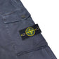 Stone Island Navy Blue Brushed Cotton Button-Pocket Cargo Trousers