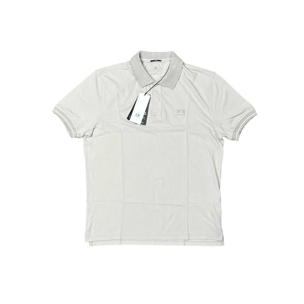 CP Company Grey Small Box Logo Polo Shirt