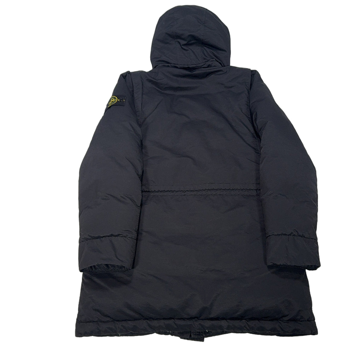 Stone Island Opaque Nylon Twill Down TC Hooded Padded Coat – Black