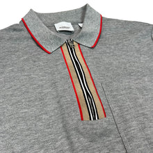 Load image into Gallery viewer, Burberry Grey Zip Up Polo Shirt
