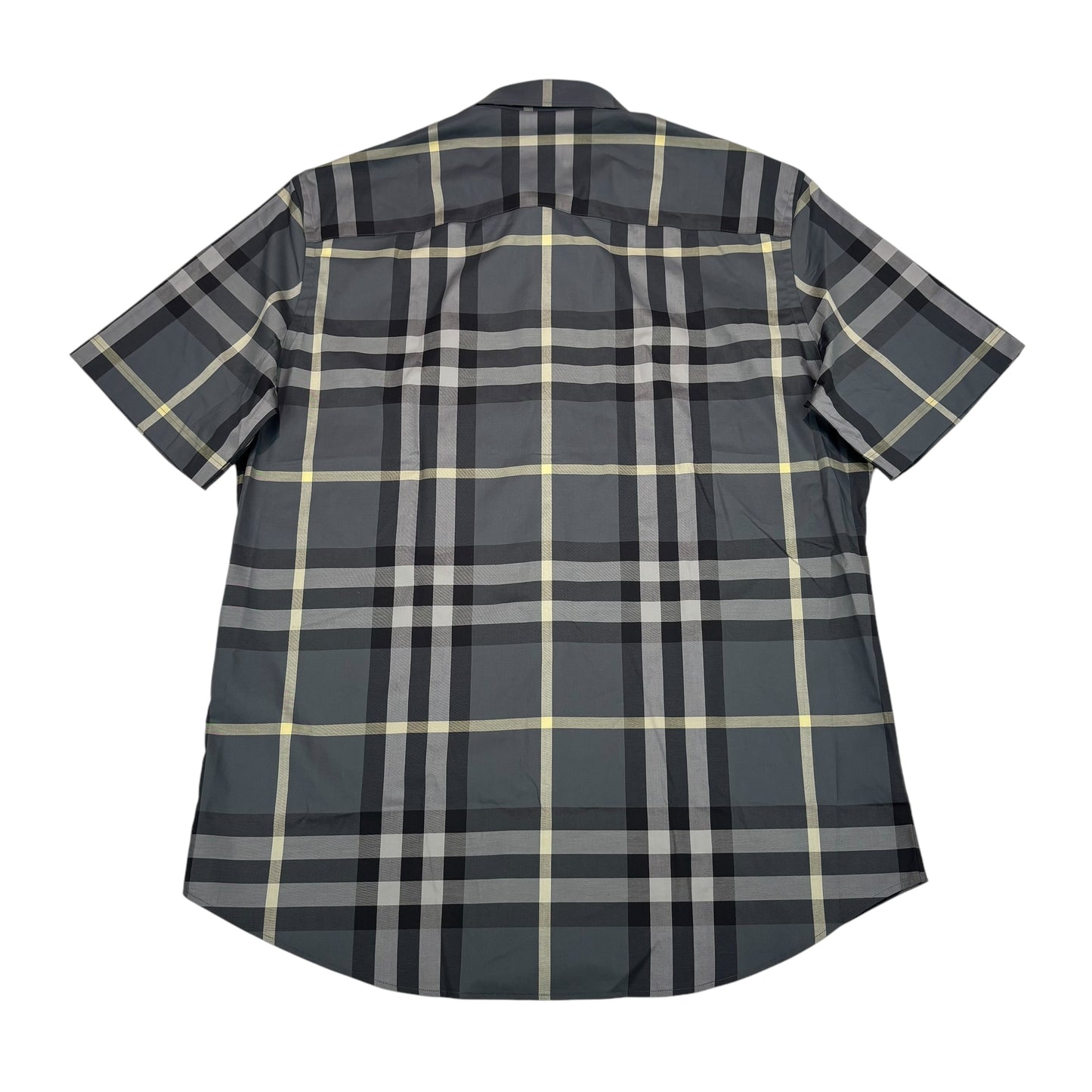 Burberry Grey Checked Button Up Shirt