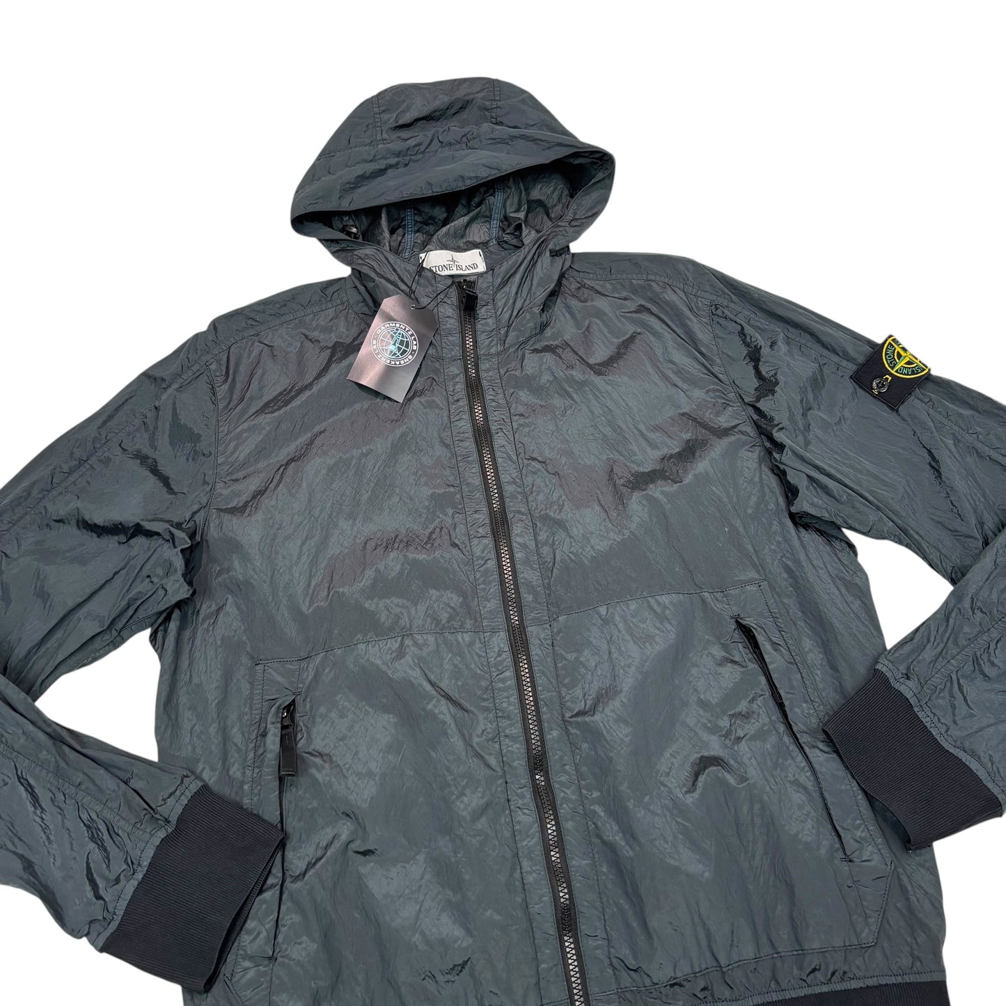 Stone Island Navy Blue Nylon Metal Watro Overshirt Jacket