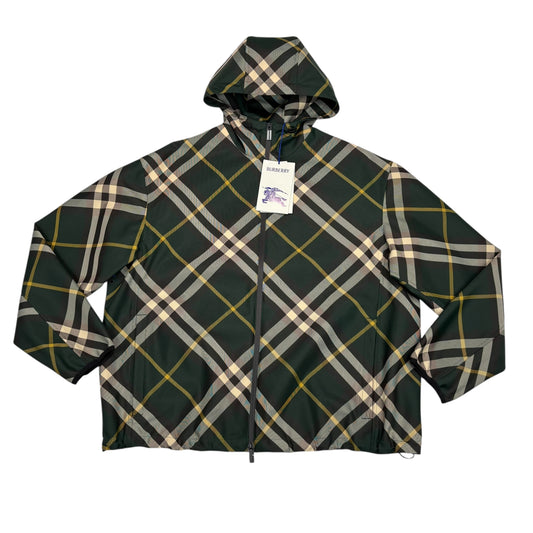 Burberry Green Checked Design Jacket