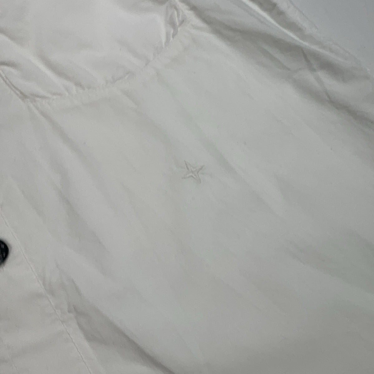 Stone Island Embroided Button-Up Overshirt – White