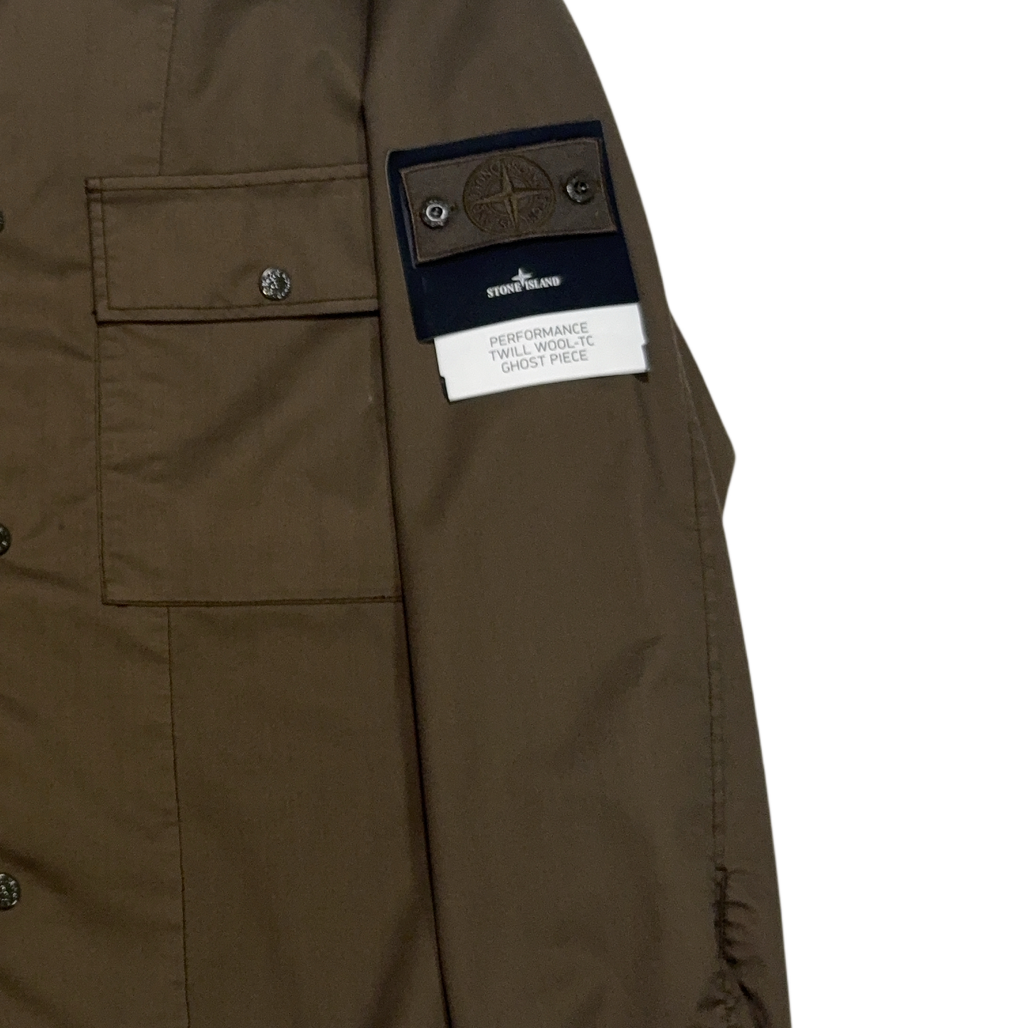 Stone Island Performance Twill Wool - TC Ghost Piece Brown Jacket