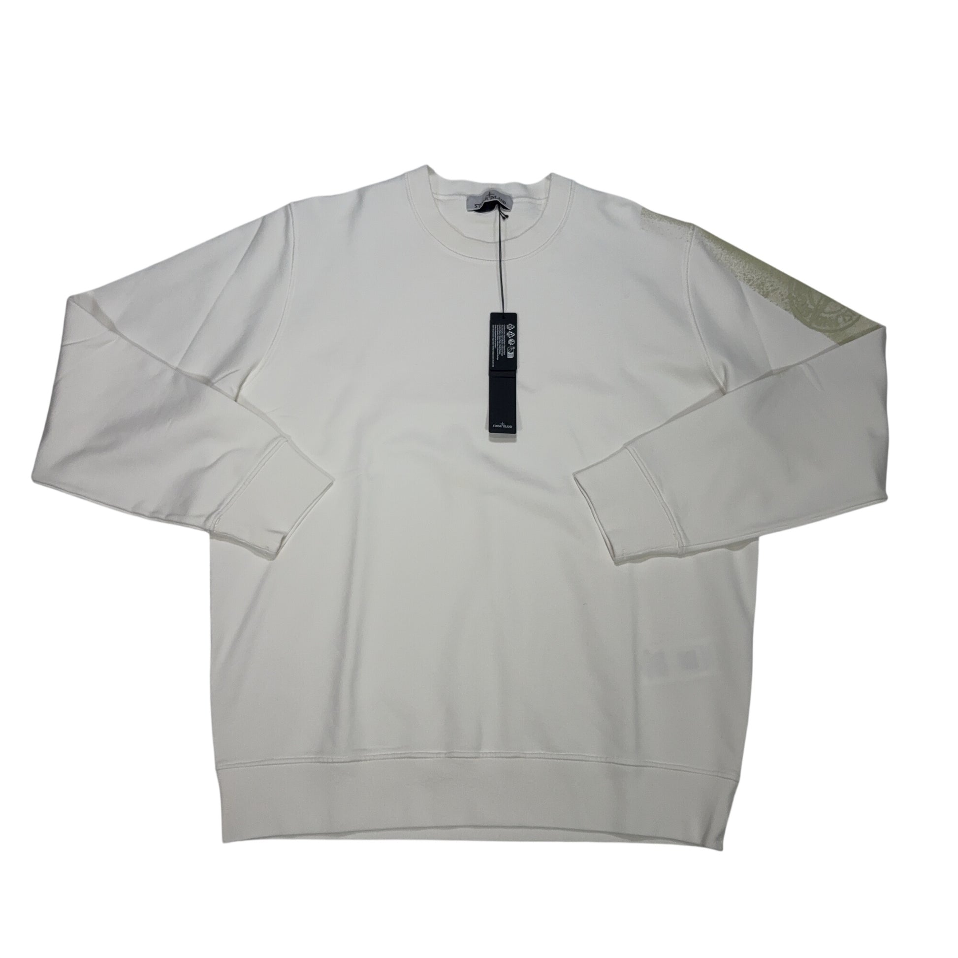 Stone Island Shoulder Graphic White Jumpers