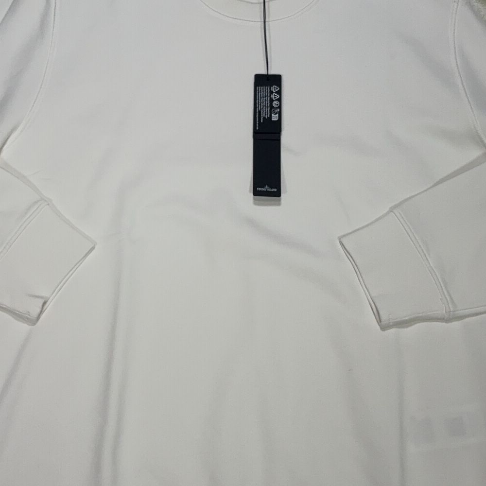 Stone Island Shoulder Graphic White Jumpers