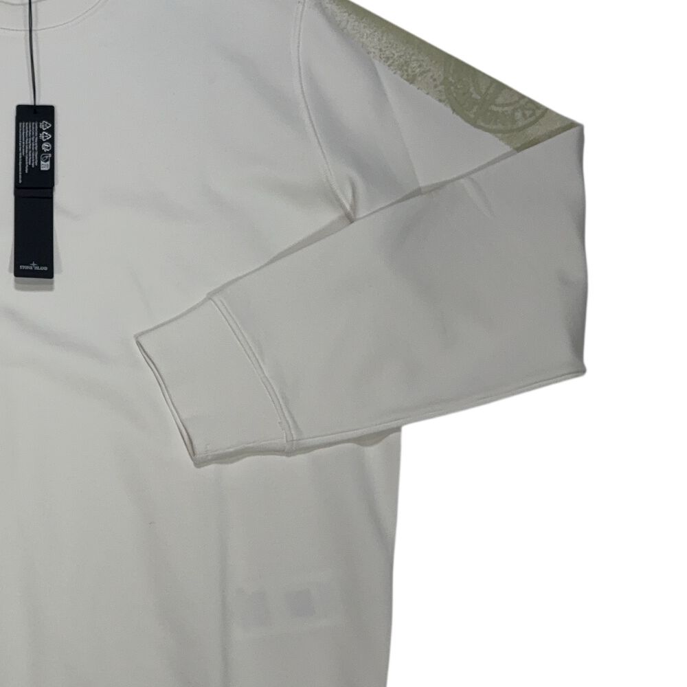 Stone Island Shoulder Graphic White Jumpers