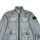 Stone Island Blue Canvas Placcato Pocket Jacket