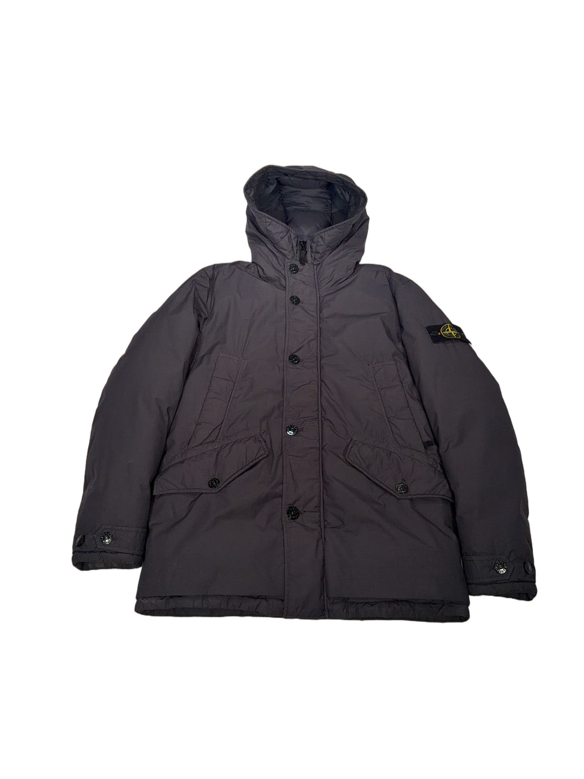Stone Island Naslan Light Watro Down-TC Hooded Jacket – Grey