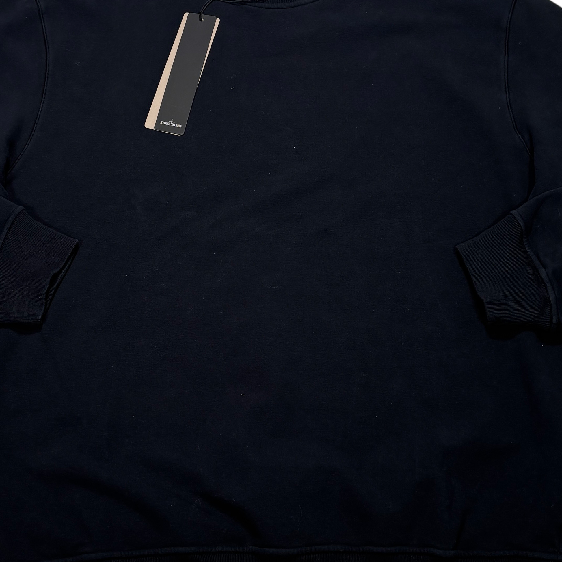 Stone Island Navy Ghost Piece Compass Patch Crewneck Jumpers