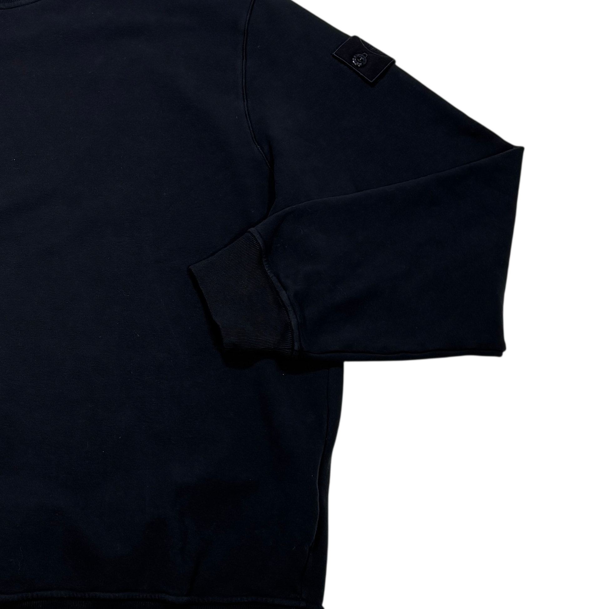 Stone Island Navy Ghost Piece Compass Patch Crewneck Jumpers