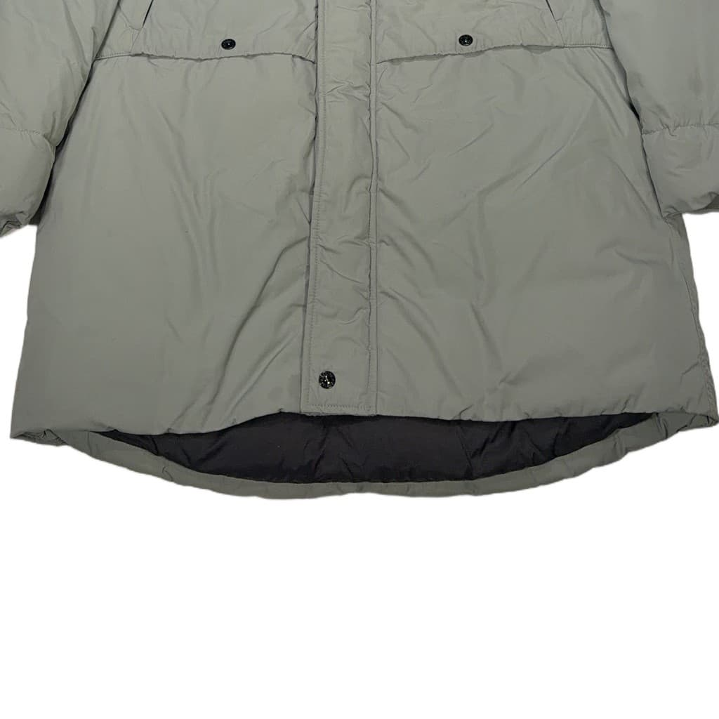 Stone Island Micro Twill Down Hooded Coat – Green
