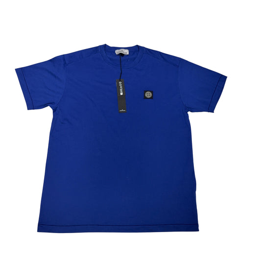 Stone Island Logo Patch Blue T-shirt