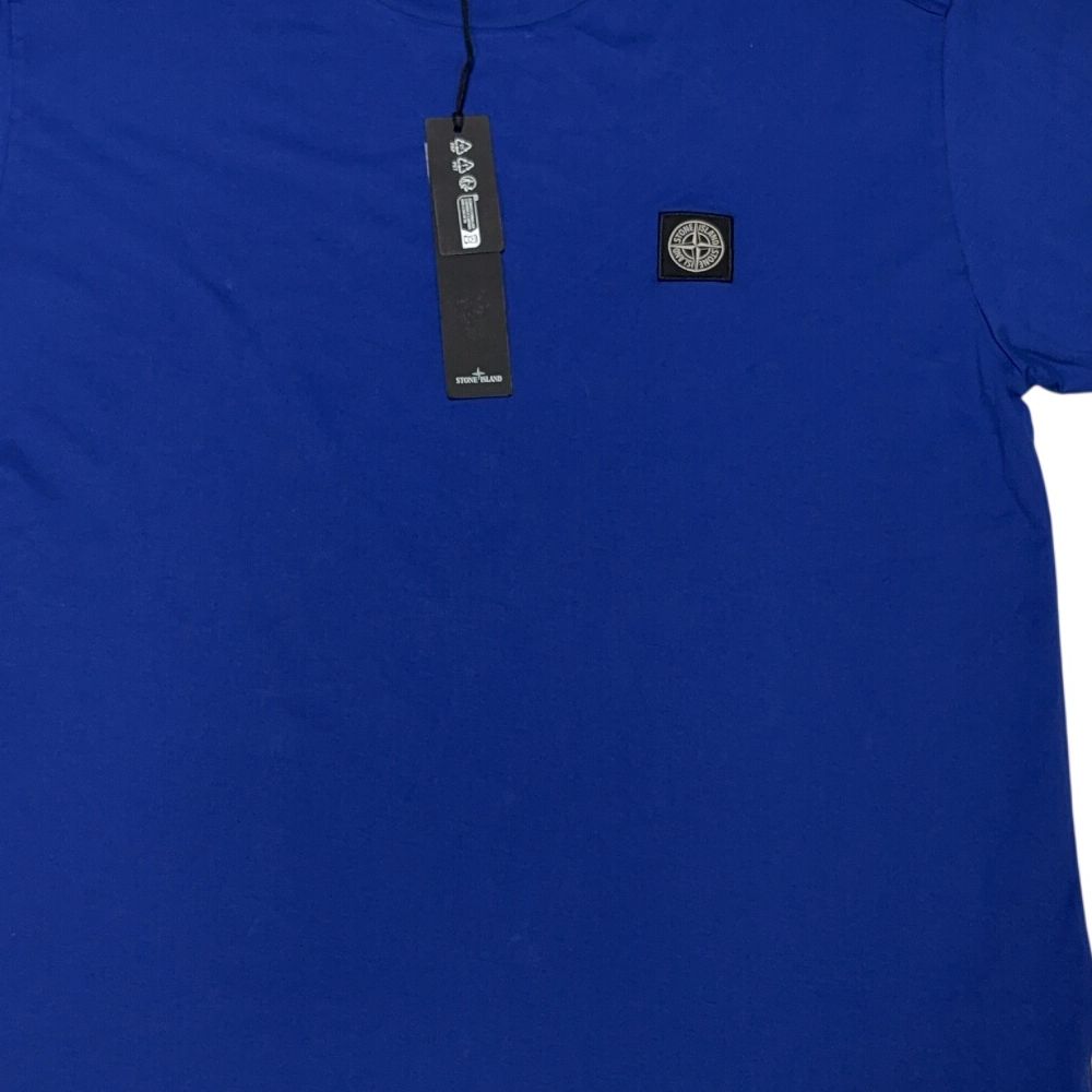 Stone Island Logo Patch Blue T-shirt
