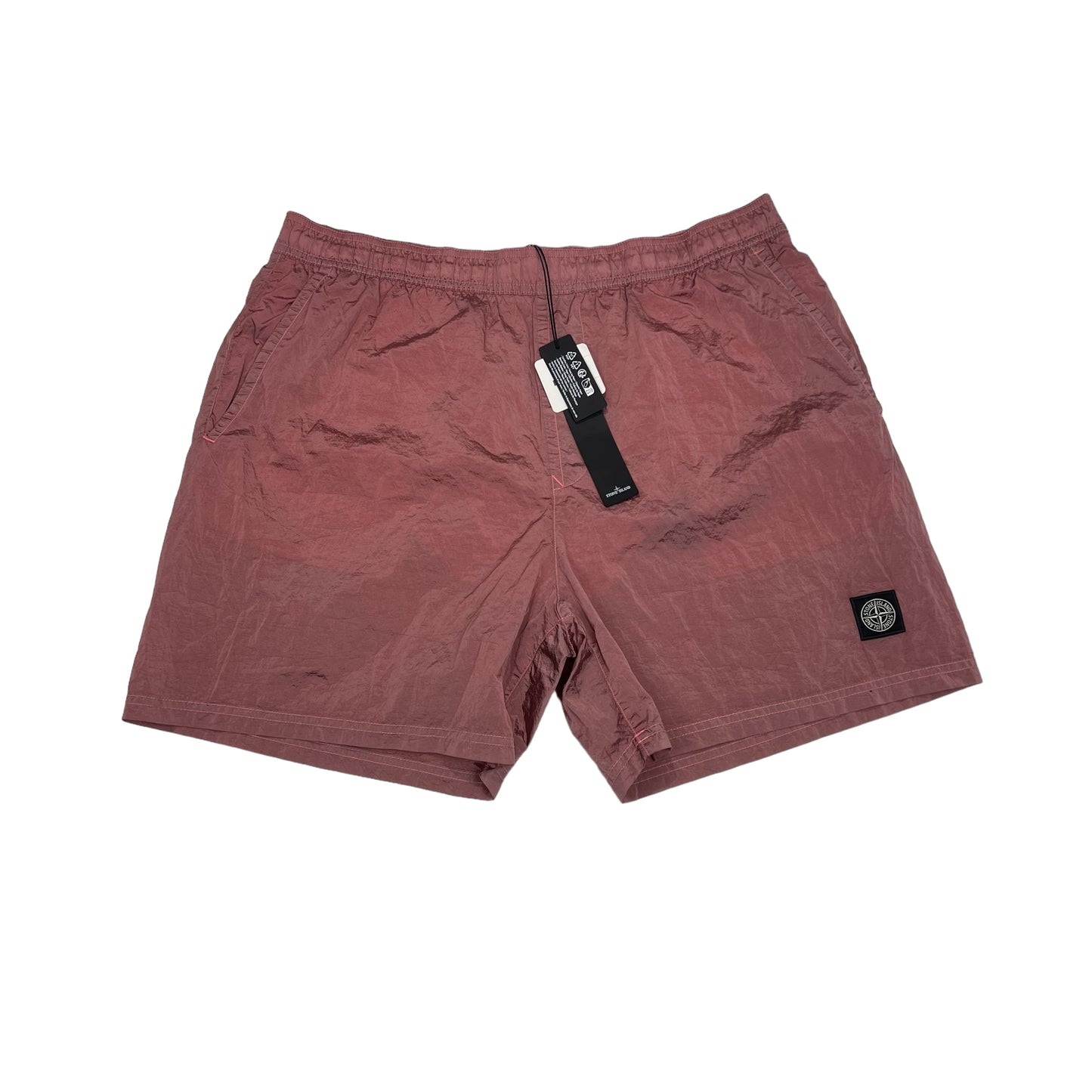 Stone Island pink Patch-Logo Nylon Swim Shorts