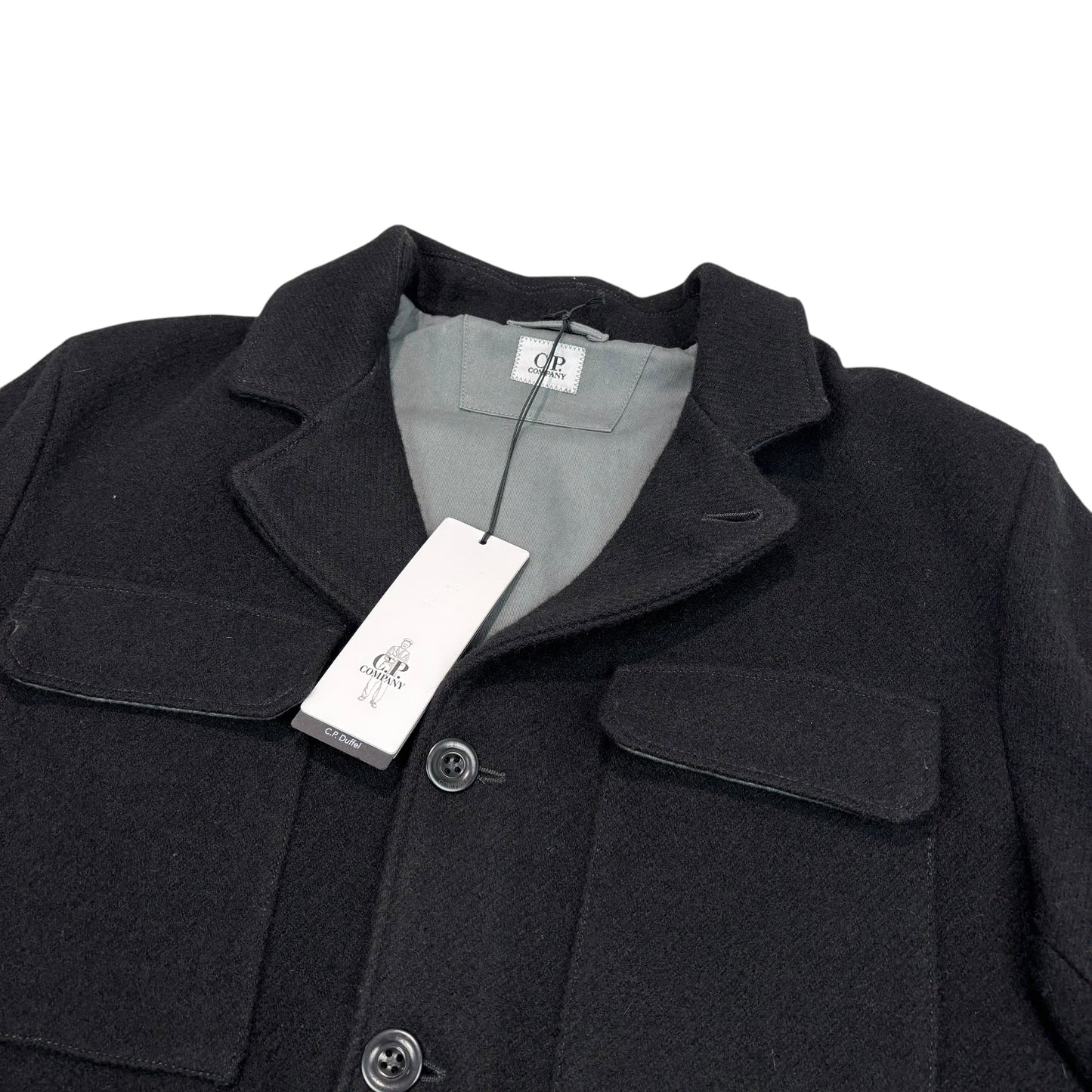 CP Company Black c.p. Duffle Button Up Single Goggle Jacket