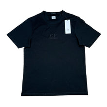 Load image into Gallery viewer, CP Company Black Embroidered-Logo TShirt
