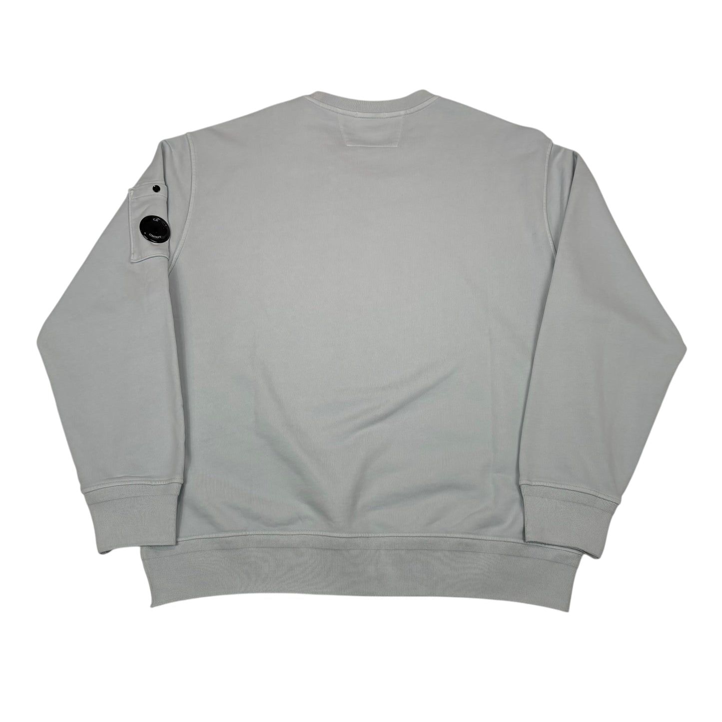 CP Company Baby Blue Sigble Goggle Diagonal Fleece Crewneck Jumper