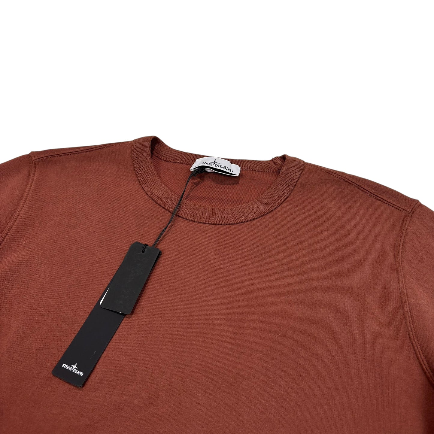 Stone Island Brown Compass-Patch Crewneck Jumper