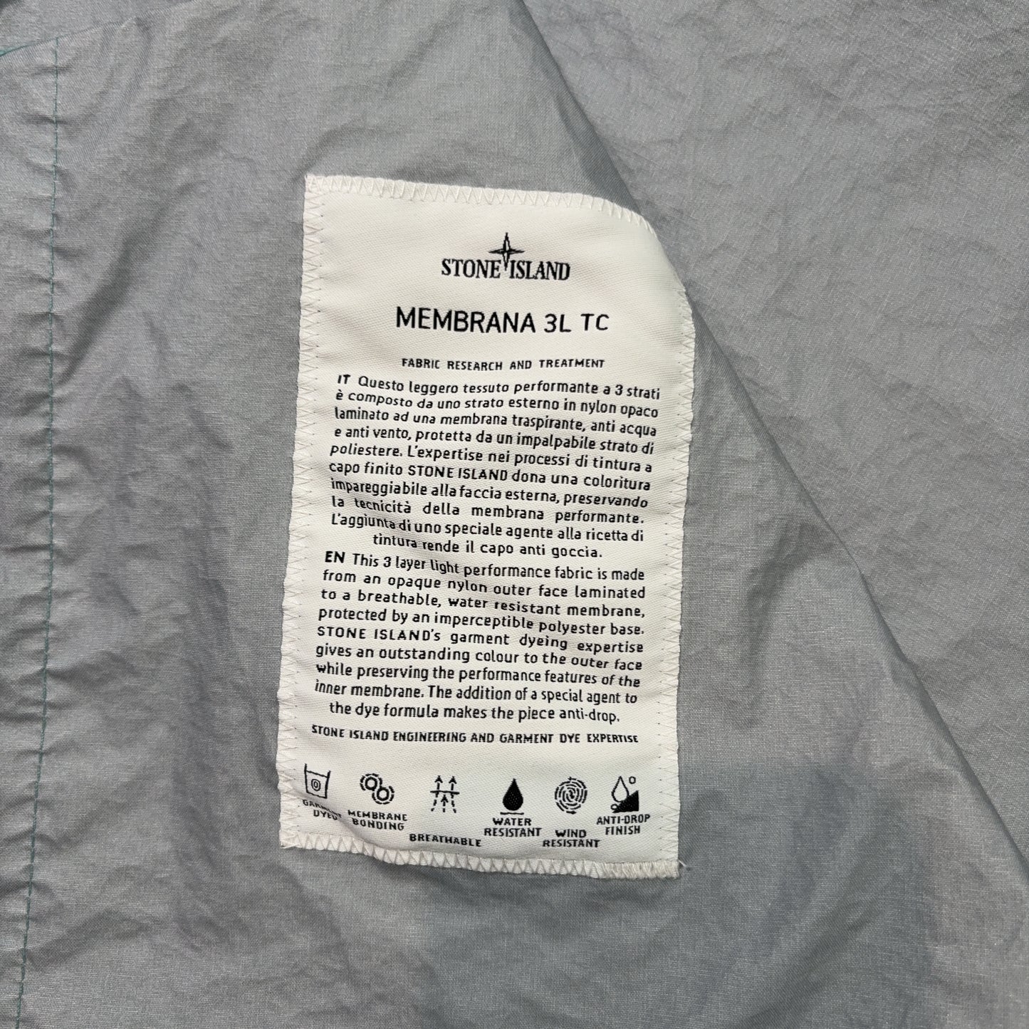 Stone Island Membrana 3L - TC Blue Jacket