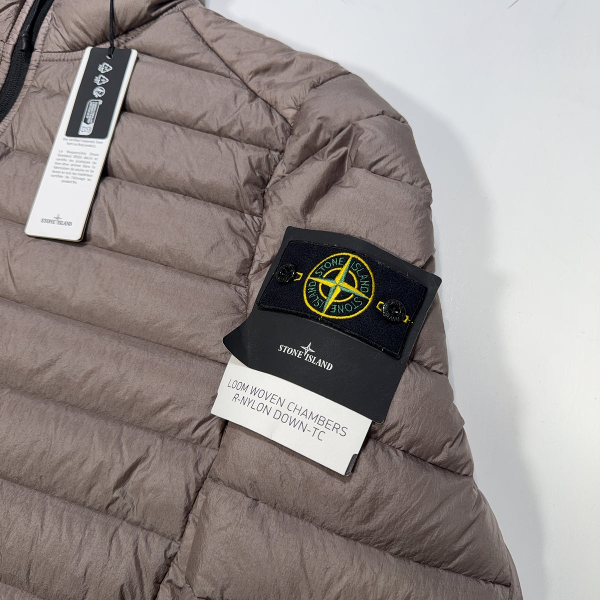 Stone Island Loom Woven Chambers R-Nylon Down-TC Jacket – Brown
