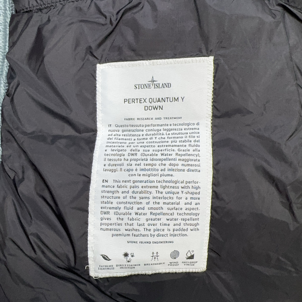 Stone Island Pertex Quantum Y Down Hooded Jacket – Grey