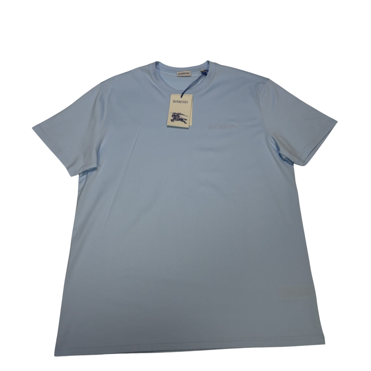 Burberry Embroidered Logo Blue T-shirt