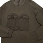 Stone Island Half-Zip Green Ghost Cargo Pocket Hoodie – Green