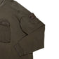 Stone Island Half-Zip Green Ghost Cargo Pocket Hoodie – Green