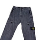 Stone Island Grey Compass-Patch Brushed Cotton Cargo Trousers