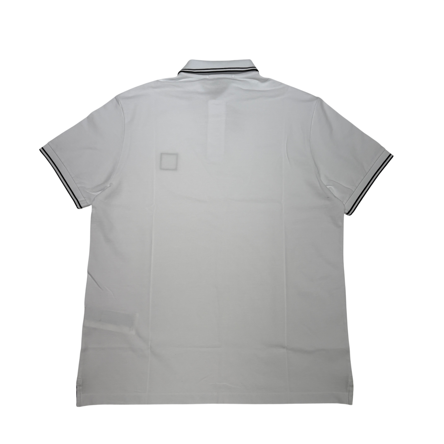 Stone Island Logo Patch White Polo Shirt