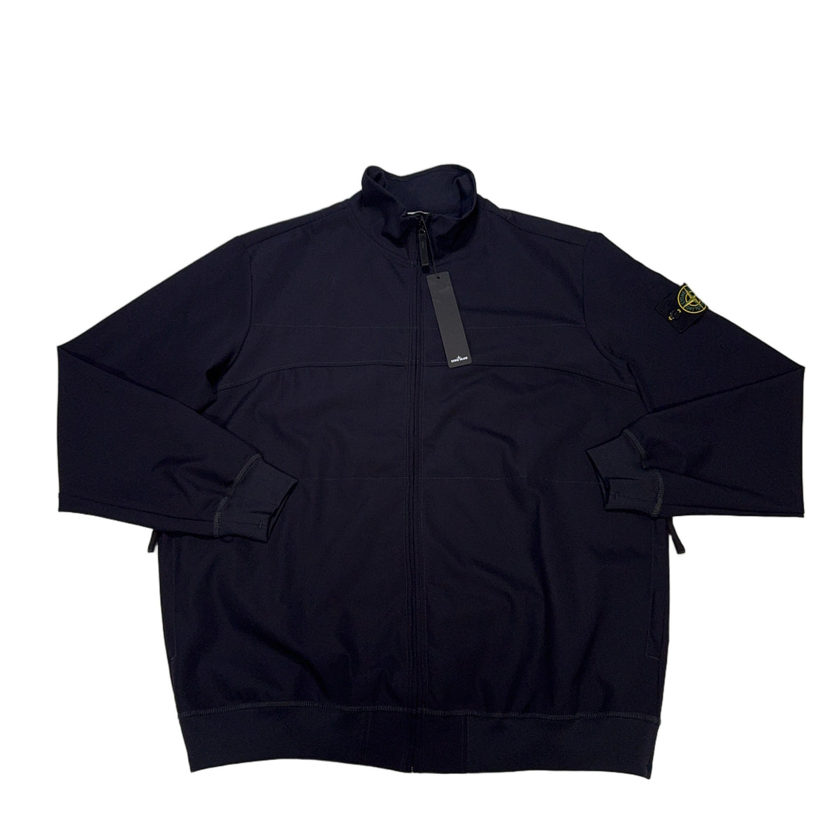 Stone Island Soft Shell Zip-Up Jacket – Navy