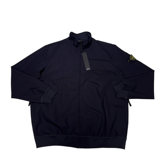 Stone Island Soft Shell Zip-Up Jacket – Navy