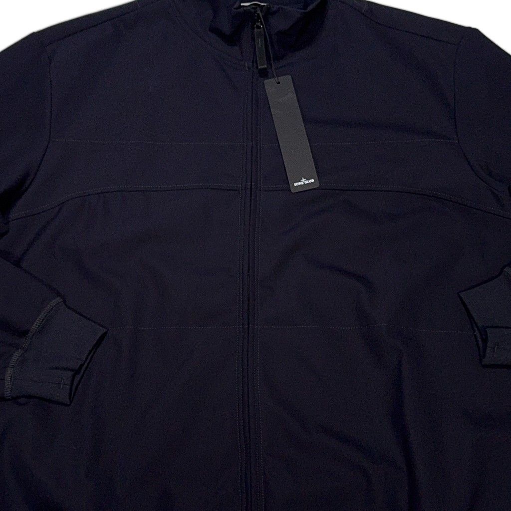 Stone Island Soft Shell Zip-Up Jacket – Navy