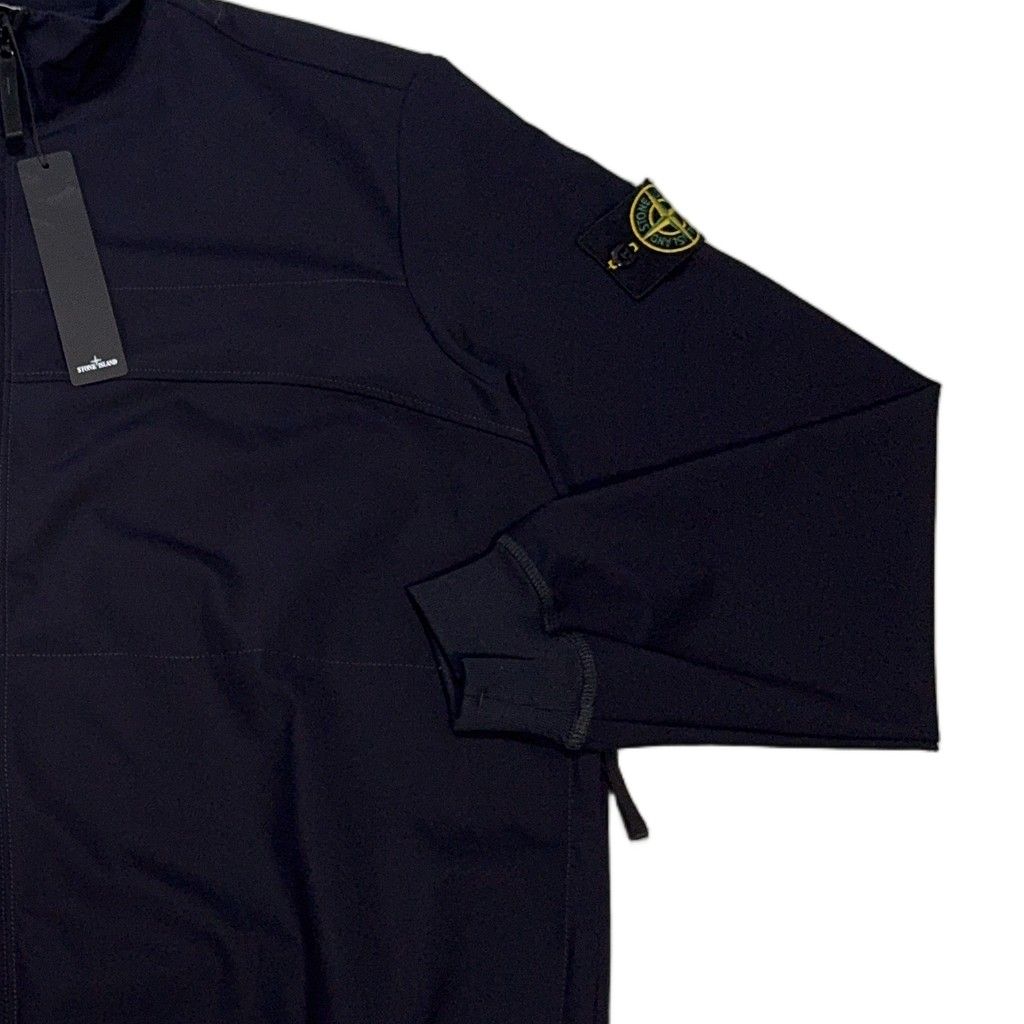Stone Island Soft Shell Zip-Up Jacket – Navy